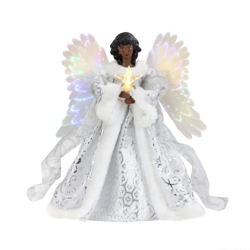 크리스마스 트리 탑 천사 빛 장식 장식 어린이를위한 선물 용품 소녀 소년 생일 선물 선물