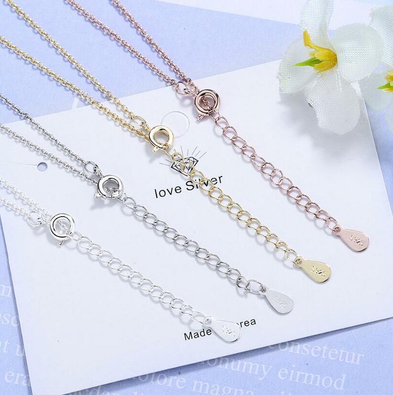 925 Sterling Silver Basic Chain Necklace Collection Box Chain Necklace Bead Chain Link for Women Simple Fine Jewelry SCA020-45
