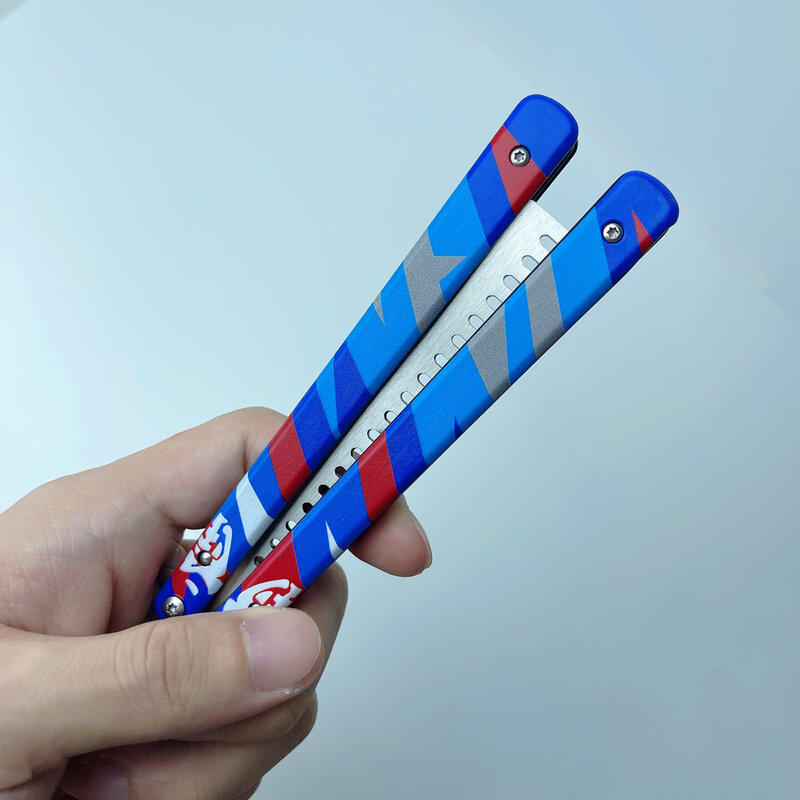 23cm valorant jogo merch portátil yoru elegante borboleta pente faca pele balisong para treinamento de arma de metal modelo artesanato brinquedos
