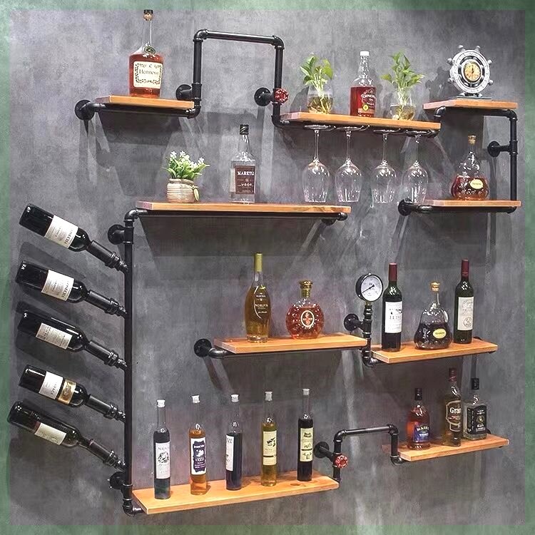 Club Industrial Wine Cabinets Commercial Traditional Display Kitchen Bar Cabinet Liquor Buffet Adega Barzinho Home Decoration