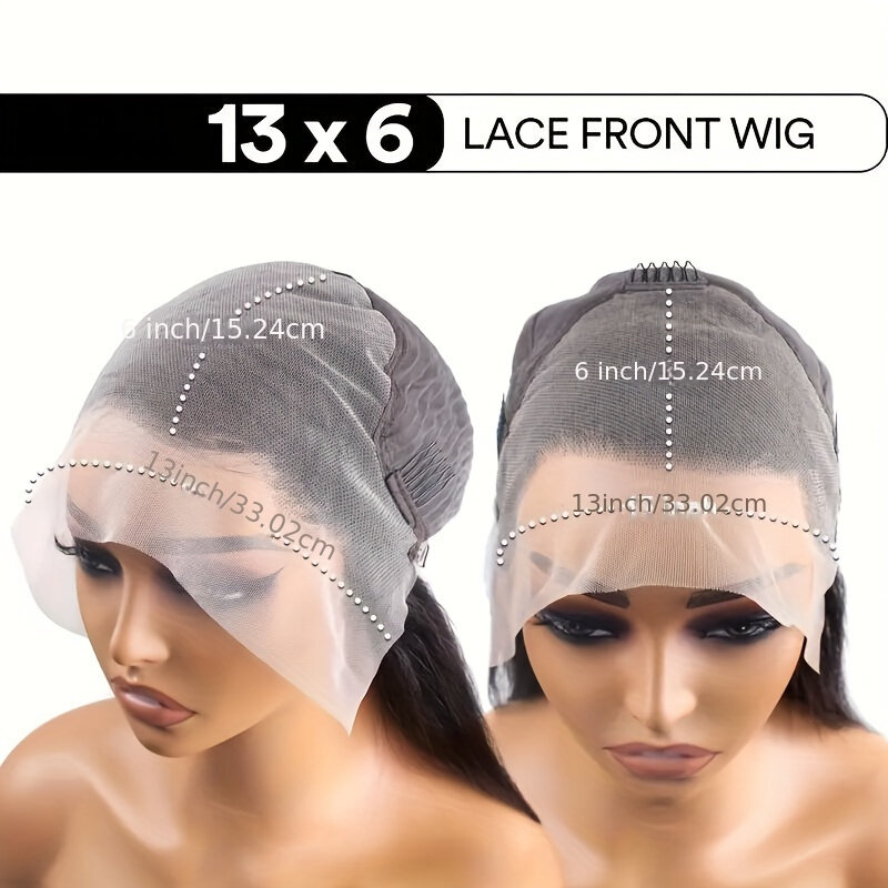 Peluca de cabello humano sintético para mujer, postizo de encaje frontal transparente, 180% de densidad, Onda de 20-32 pulgadas, sin pegamento