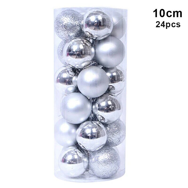 Shatterproof Christmas Tree Balls Shiny Balls Easy to Hang with Hooks for Christmas Tree Decoration Supplies