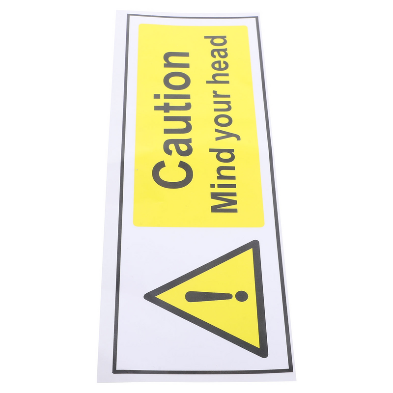 Caution Sticker Label Warning Label Mind Your Head Sign Label Adhesive Sticker