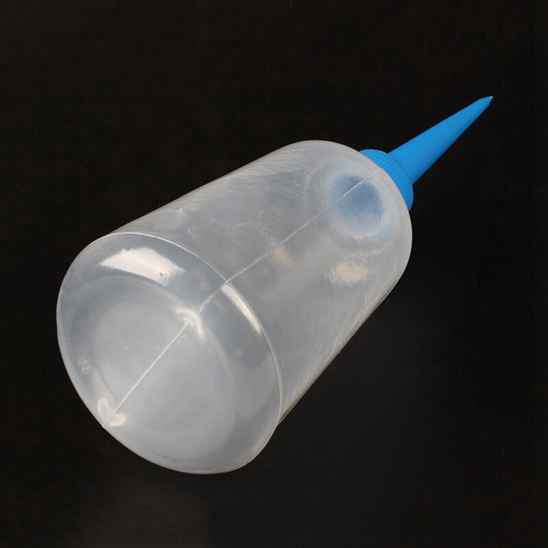 3x, 250ml klare weiße blaue Plastik flüssigkeits kleber applikator flasche