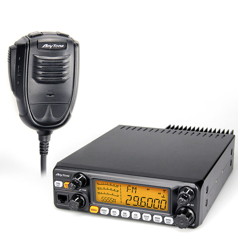 AnyTone-AT-5555N II NRC Mobile Walkie Talkie, AM FM SSB CB, 60 Watts, Rádio 10 Meter, 28.000 a 29.700MHz