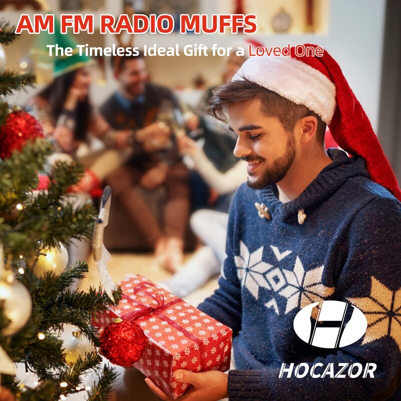 Nauszniki zabezpieczające HOCAZOR FM/Radio AM słuchawki mufki NRR 25dB ochronników słuchu do koszenia warsztatów śnieżnych
