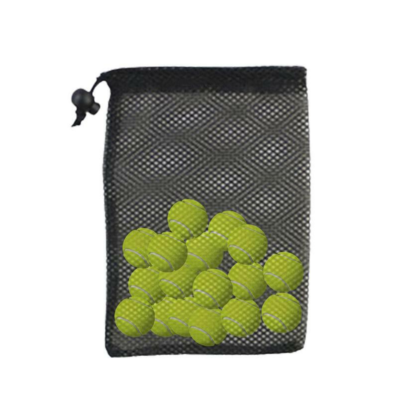 ゴルフボール用折りたたみ式メッシュバッグ,テニスやスポーツトレーニング用の省スペースバッグ,黒のネットバッグ