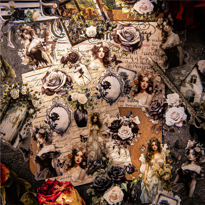 12 confezioni/lotto spine Manor series pennarelli album fotografico decorazione PET sticker