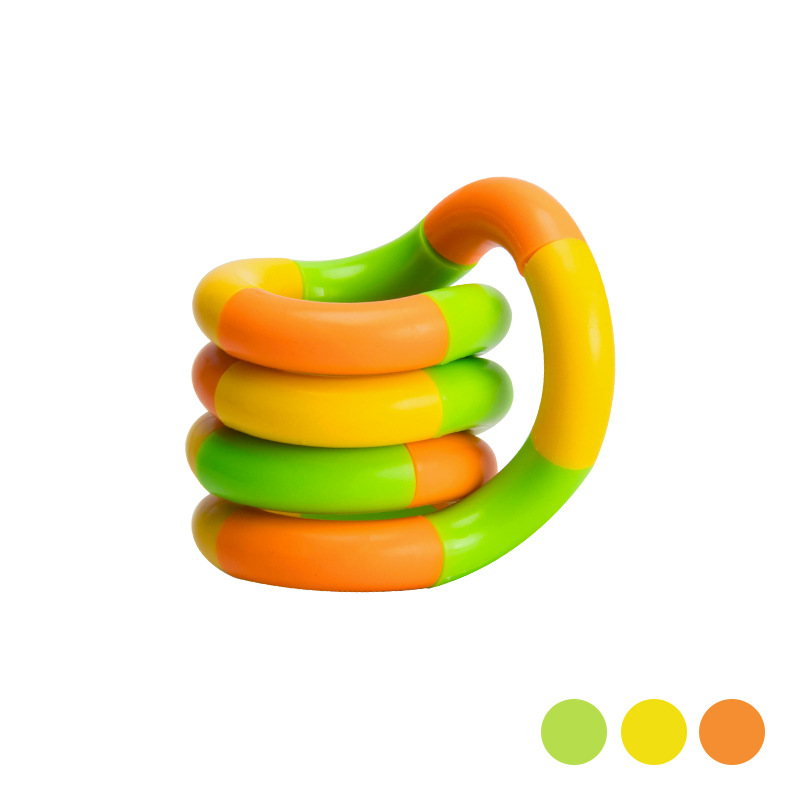 Twisted Ring Magic Figet Goocheltruc Touw Creative Diy Kronkelende Leisure Onderwijs Stress Relief Voor Kid Xmas Speelgoed Willekeurige Sturen
