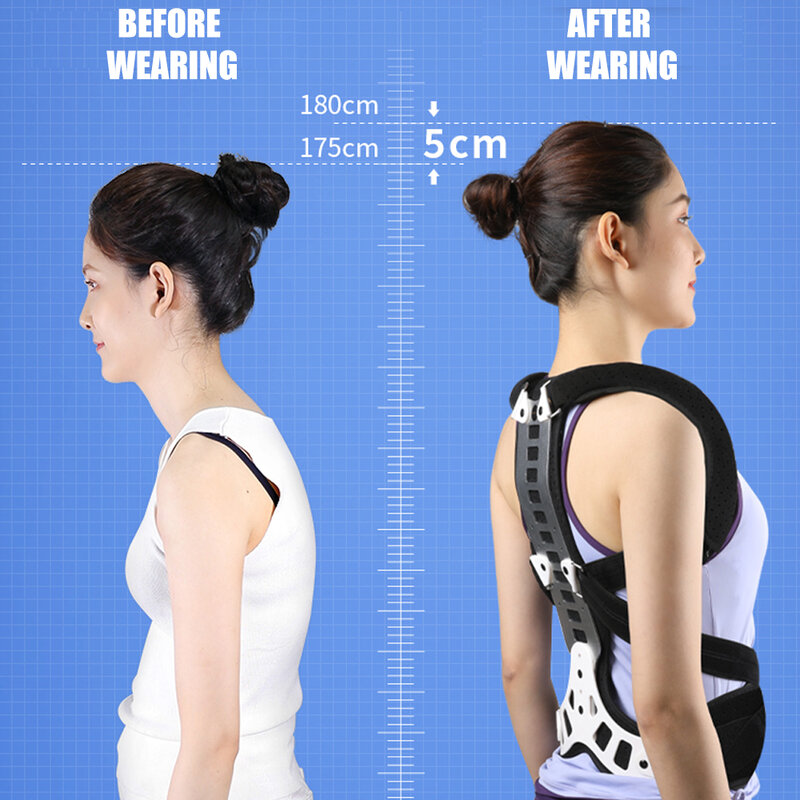 Corrector de postura para espalda, cinturón de Soporte Lumbar para cintura y hombros, previene la joroba, alisa el cuerpo, comprime el dolor, 1 unidad