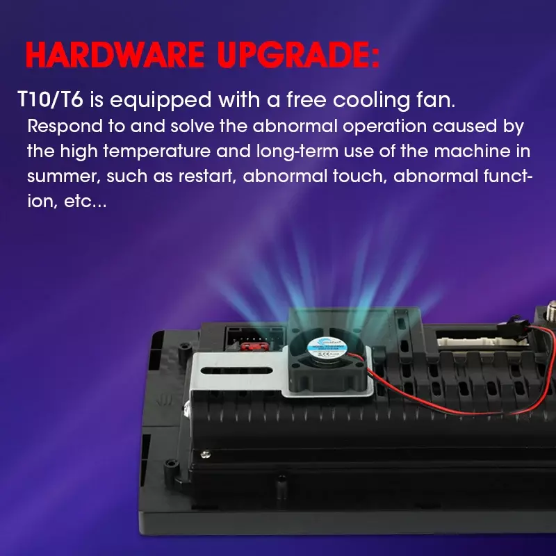 Ventola di raffreddamento Radio JMCQ per radiatore unità principale lettore multimediale per auto Android con staffa in ferro