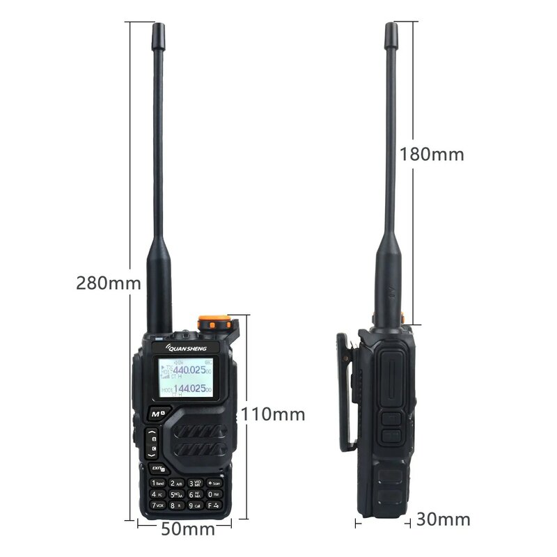 Quansheng UV-K5 50-600MHz 200Ch 5W Air Band Walkie Talkie UHF VHF DTMF FM Scrambler NOAA Wireless Frequency Copy Two Way Radio