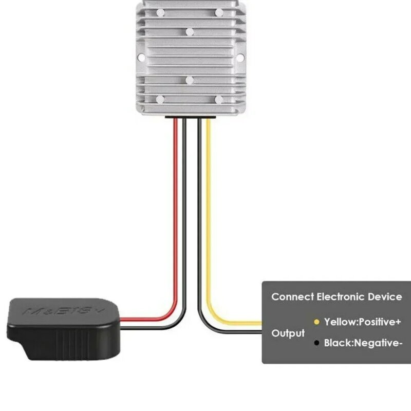 Aadpter DC 18V ke DC 12V, konverter Step Down untuk Makita 18V Inverter roda daya baterai Li-ion Buck Boost voltase Regulator