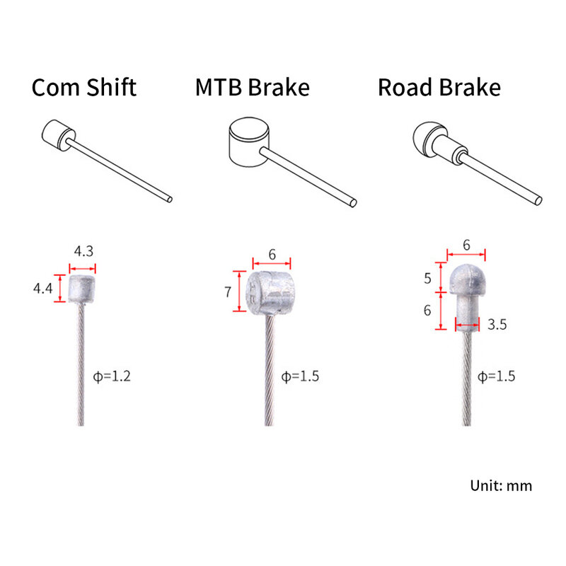 Kabel dalam sepeda MTB, praktis tahan lama untuk perubahan kecepatan depan dan belakang