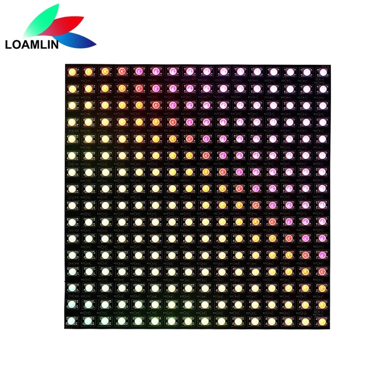 1 ~ 5 Buah WS2812B RGB Panel LED Digital Strip Lampu Tersambung Individu WS2812 8X8 16X16 8X32 Layar Matriks Modul Fleksibel 5V