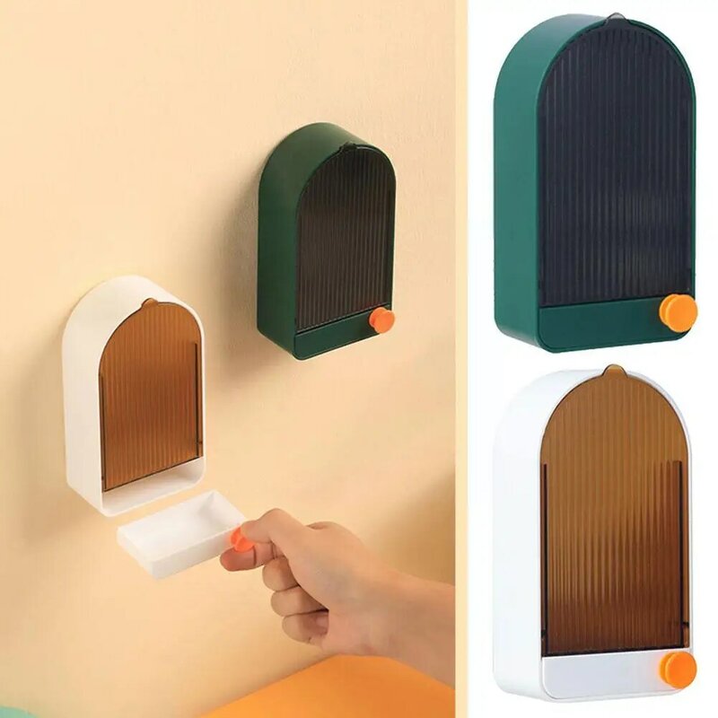 Creative Punch-free With Detachable Drawer Flap Style Storage Rack Soap Box Soap Dish Soap Holder For Home Kitchen Bathroom I9E0