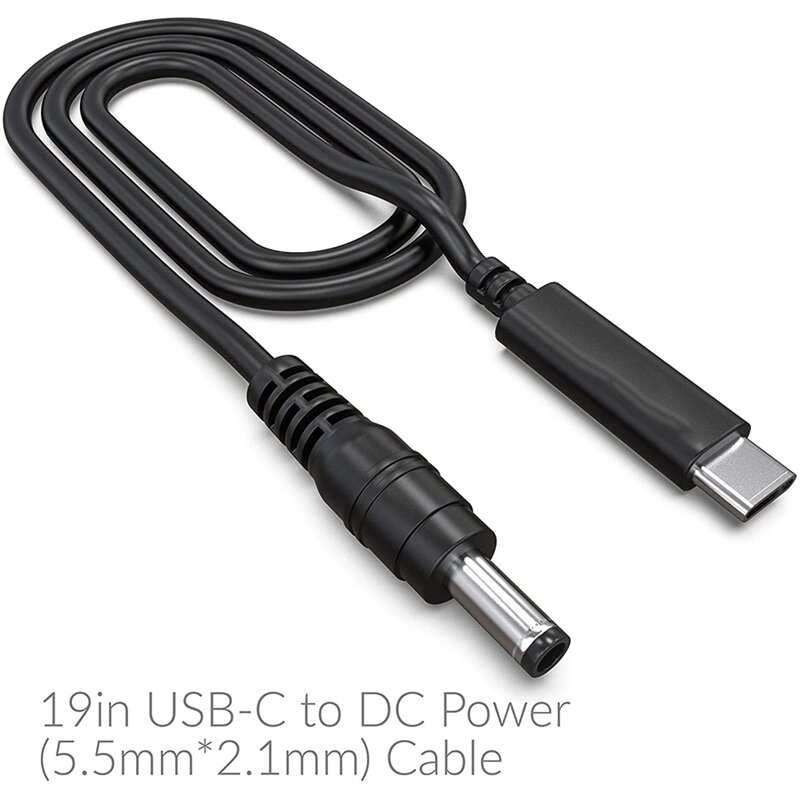 Zestaw adapterów do laptopa, kabel USB-C do DC + 19 adapterów do Acer, Asus, Lenovo, Toshiba, DELL, HP, Samsung