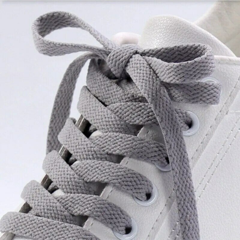 플랫 신발끈 에어 포스 테니스 신발 끈 스니커즈 화이트 블랙 캔버스, 남성 여성 농구 신발 끈, 36 색