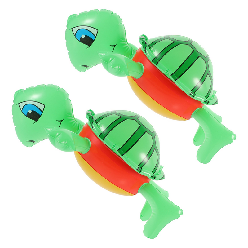 Mainan perlengkapan pesta balon kura-kura untuk balon tiup PVC memompa properti kura-kura
