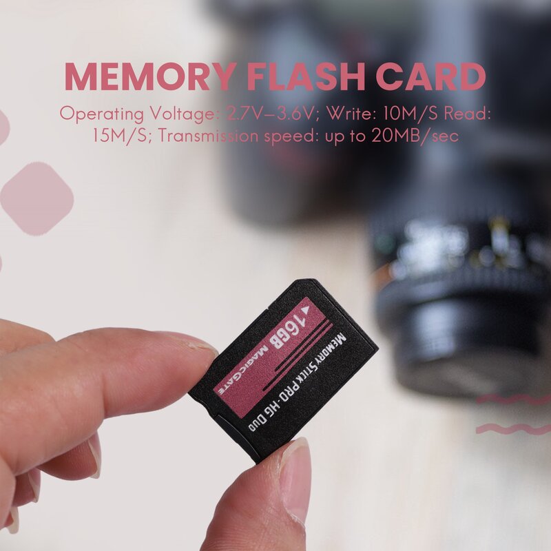 Memory Stick para câmera Sony PSP, Cartão Flash, MS Pro Duo HX, 16GB