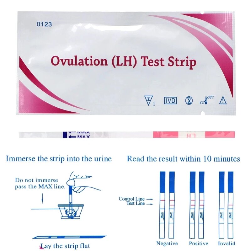 10 Stuks Ovulatie Teststrips Nauwkeurig Over 99% Nauwkeurigheid Eerste Duidelijke Reactie Lh Test Urine Teststrips Voor Vrouwen Thuis Testen