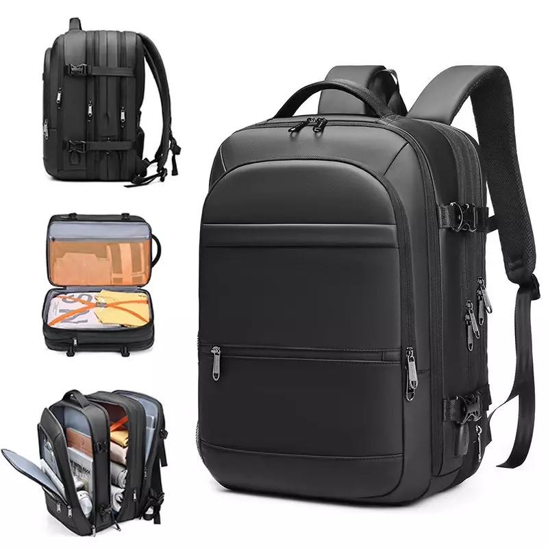 Męski wielofunkcyjny plecak biznesowy na laptopa USB Torba szkolna Wodoodporny, rozszerzalny plecak o dużej pojemności dla mężczyzn i kobiet