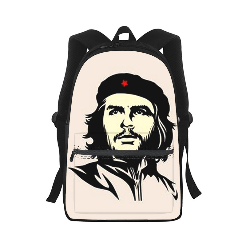 Che Guevara tas punggung pria dan wanita, ransel berpergian cetakan 3D untuk sekolah murid perempuan