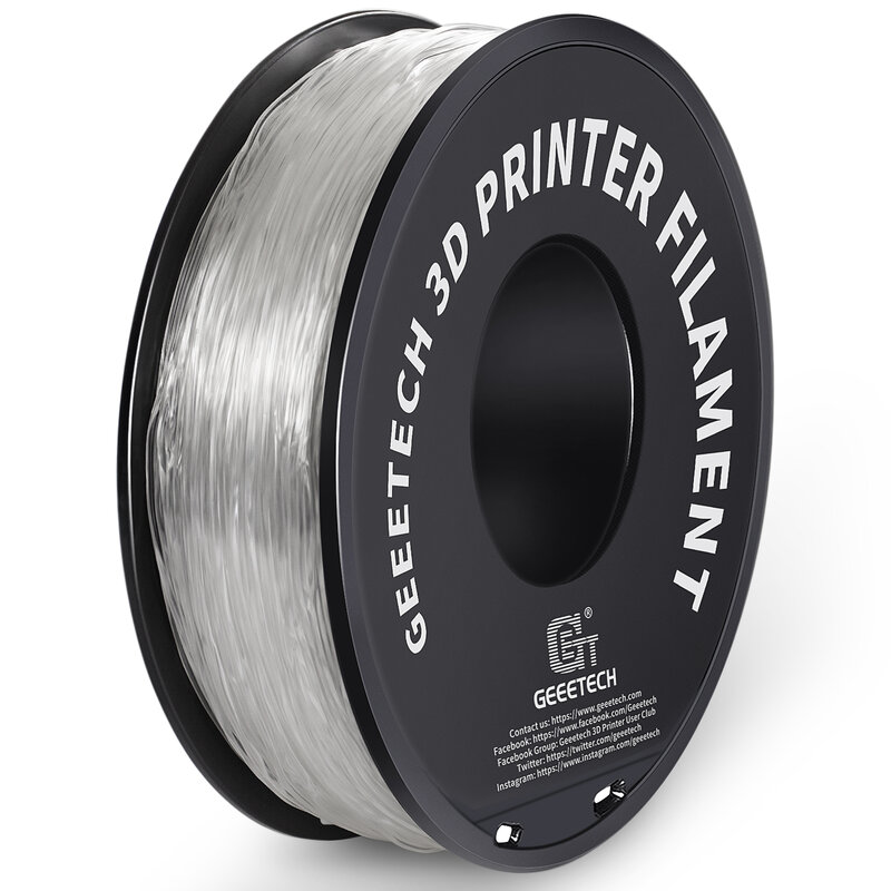 GEEETECH 3D TPU filamento flessibile materiale TPU 1kg 2.2lbs/Spool 1.75mm imballaggio sottovuoto in plastica, Non tossico di alta qualità sicuro