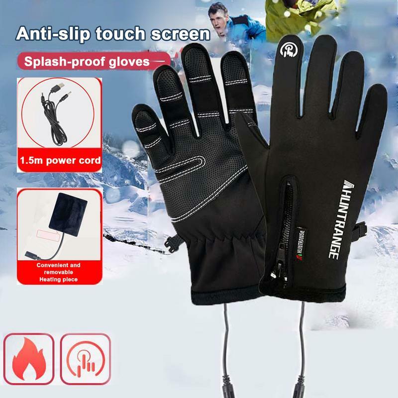 Sarung tangan pemanas elektrik, sarung tangan pemanas Cepat musim dingin tahan air dengan kehangatan jari penuh untuk Jogging ski