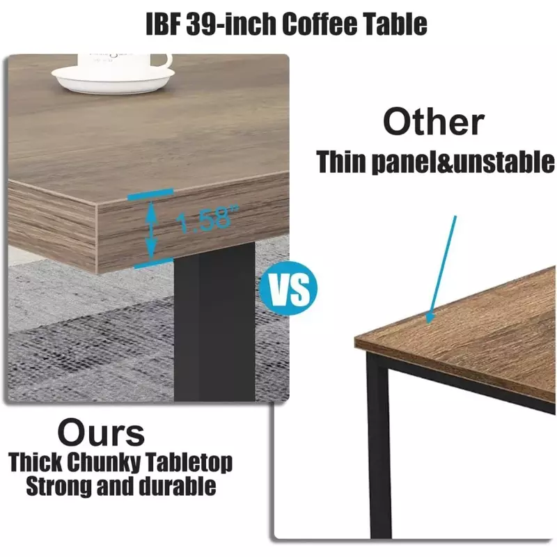 Tavolino da caffè rotondo moderno semplice in legno e metallo per mobili da soggiorno tavolini da caffè in rovere grigio scuro da 39 pollici Mesas