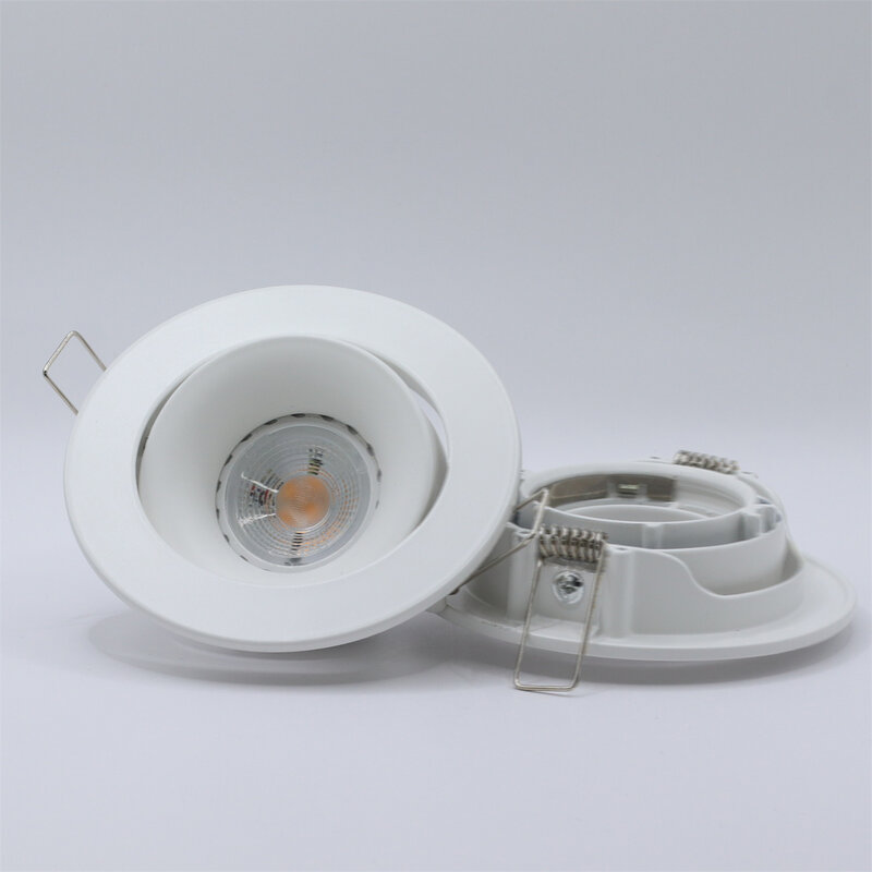 Spot Lumineux LED Encastrable en Forme de Globe Oculaire pour Salle de Bain, Boîtier, Ampoule GU10