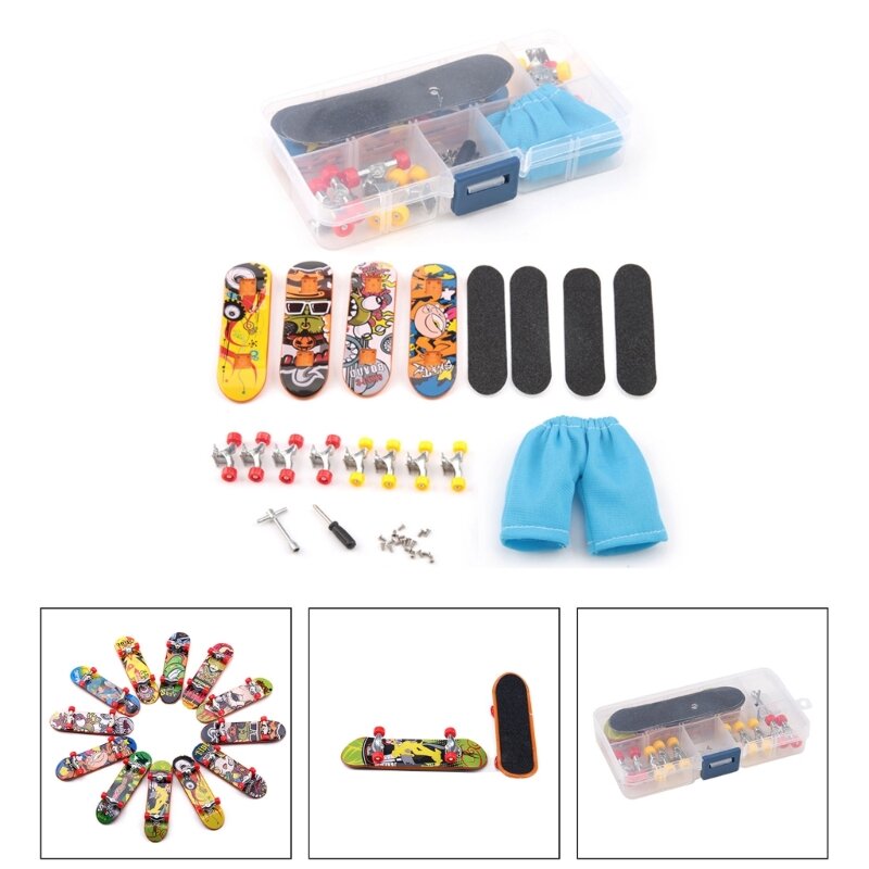 Y55B-Kits de Skate de dedo, mazos de juguete, monopatín de dedo profesional, estatuilla, regalo de cumpleaños para niños, novedad