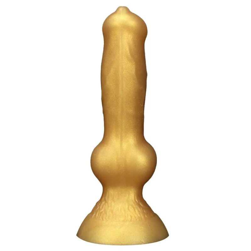 Mini Golden Dog Dildo para mulheres, Dildo realista, Dildo de carne grossa, Vagina e bunda anal, Super macio, Produtos para adultos, Sex Toys