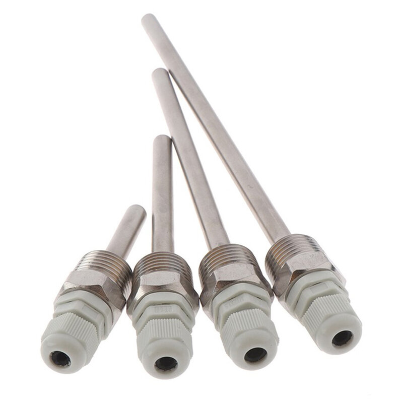 304 aço inoxidável termômetro protetor, sensor de temperatura, 1/2G-Thread, 30mm, 50mm, 100mm, 150mm, 200mm, 6mm, 8mm