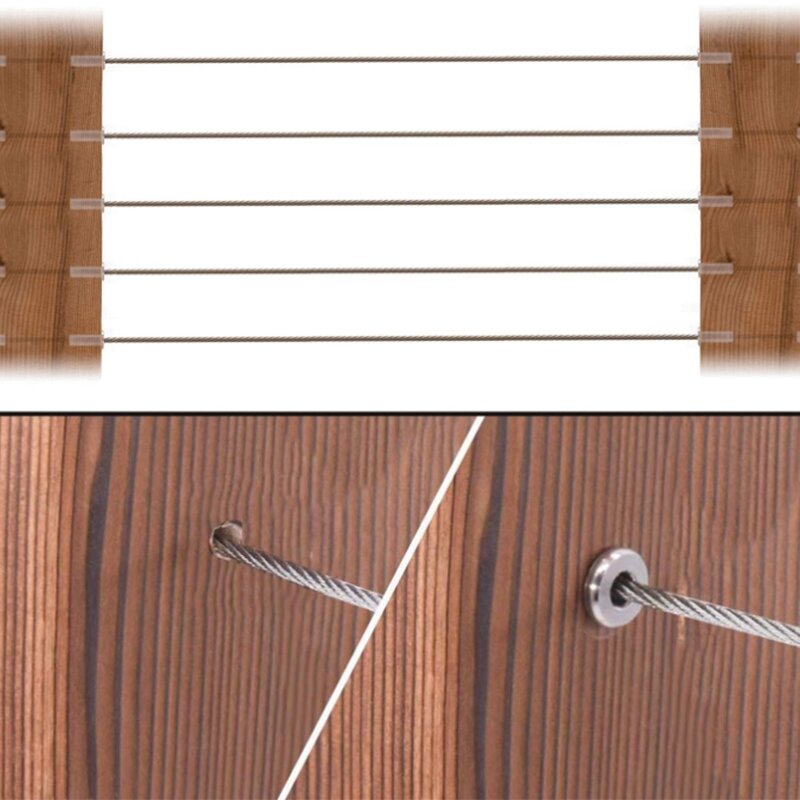 Protetor de aço inoxidável mangas, trilhos do cabo, DIY Balaustrada, Marine Grade, 1, 8 "Corda de fio, T316, 80Pack