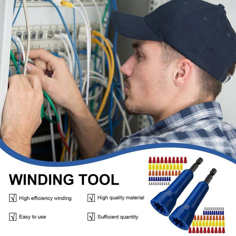 Wire Twist Tool For Drill 102pcs Wire Winding Tool Kit Aluminum Alloy Wire Winding Drill Bit Socket Assembly Process Drill Bit