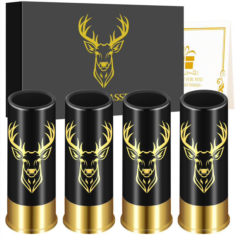 12GA Suit Small Bullet Shot Cups Elk Design Plastic Shot Glasses for  Bar Pub Club Restaurant Wedding Party Drinkware Gift Set