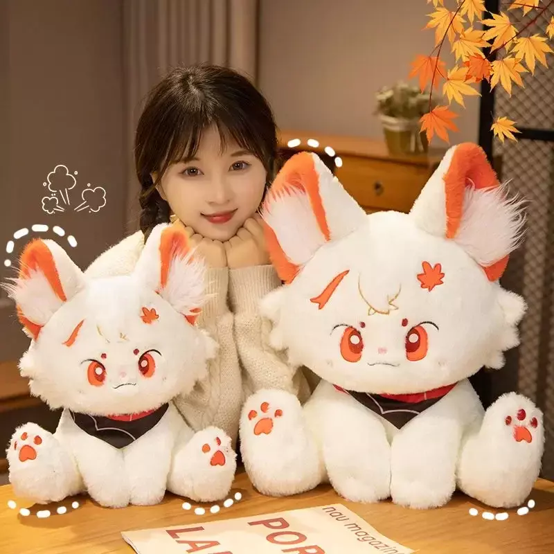 Anime Kaedehara Kazuha Katze Cosplay Plüsch puppe 32cm Genshin Impact Haustier ausgestopft Kissen Spielzeug Weihnachten Geburtstags geschenk
