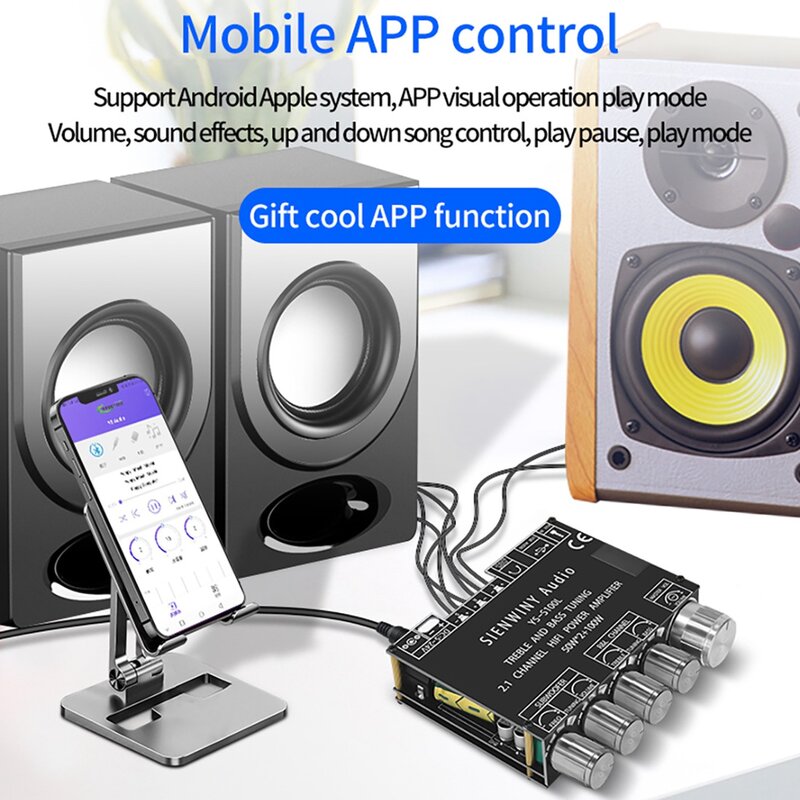 Technologie de carte d'amplificateur audio Bluetooth 2.1 canaux YS-S100L 50X2 + 100W