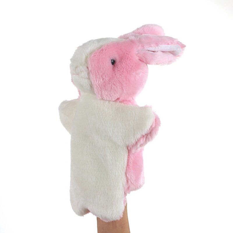 Peluche coniglietto burattino a mano moda cartone animato morbido 8 colori peluche coniglio prima educazione