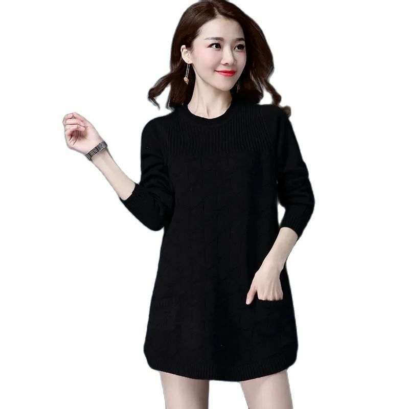 2023 New Women Sweater Pullover Autumn Winter Long-Sleeved Sweater Bottoming Shirt O-neck Jumper Knitted Sweaters Female Tops