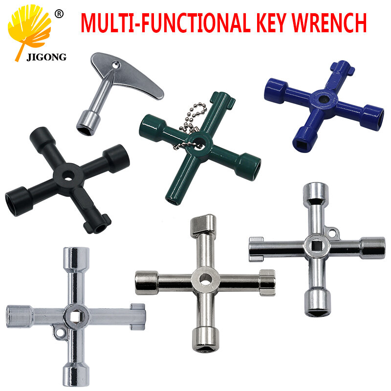 Multifunction 4 Ways Universal Triangle Wrench Key Plumber Keys Triangle For Gas Electric Meter Cabinets Bleed Radiators