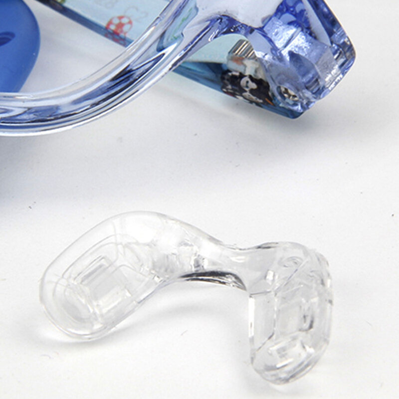 Bantalan hidung lembut kacamata sadel siam silikon U untuk kacamata Insert pada bantalan hidung Anti-Slip tembus cahaya