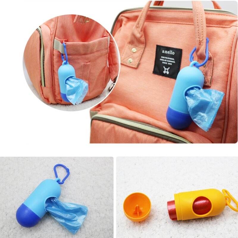 Q0kb portátil fraldas do bebê abandonar saco caixa reposição portátil pode ser destacado saco lixo do bebê para pílula