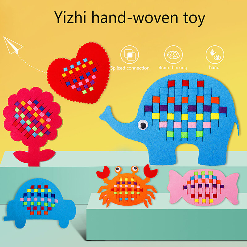 Kit di materiali per tessere fatti a mano per bambini Kindergarten Montessori Early Learning Living Area Puzzle fai da te bambini feltro Non tessuto artigianato