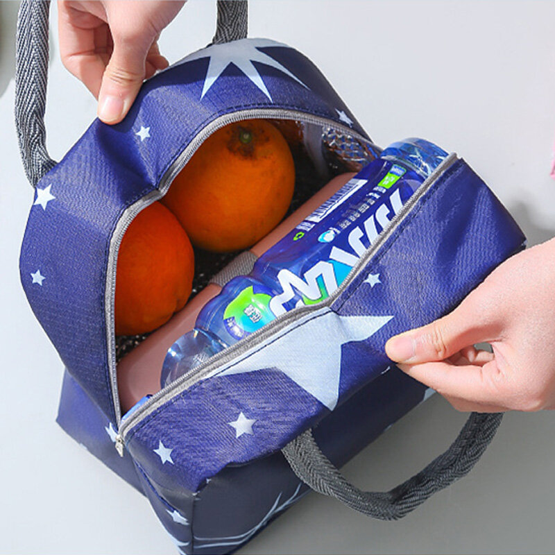 Портативная мультяшная Сумка-тоут, Термальный Ланч-бокс, сумка из алюминиевой фольги, офисные студенческие изоляционные сумки для хранения бенто, сумка-холодильник для ланча для детей
