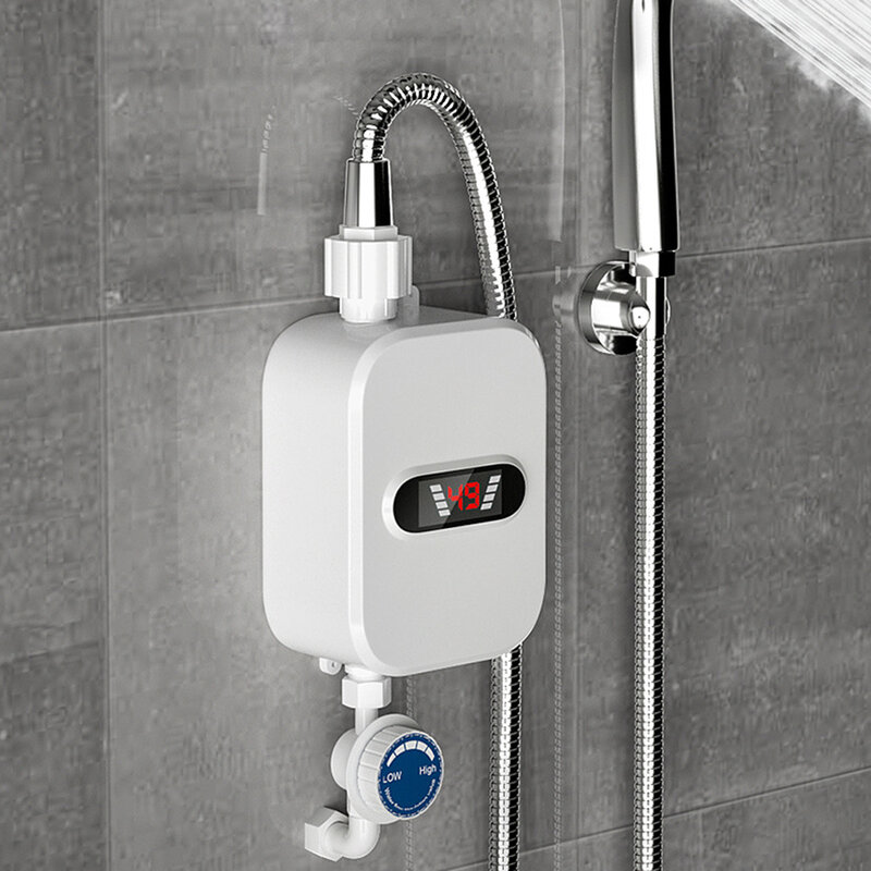 Instant Water Heater Shower 220V/110V Bathroom Faucet EU Plug Hot Water Heater 3500W Digital Display