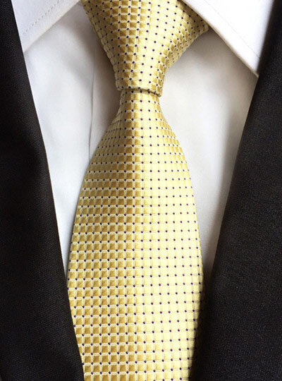 Klasyczny męski jednolity kolor, w kwadraty krawat impreza ślubna 8CM prezent biurowy wysokiej jakości granatowy czerwony fioletowy klasyczny krawat