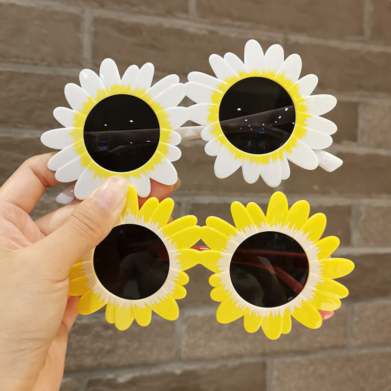 Женские солнцезащитные очки, милые Солнцезащитные очки с маргаритками, забавные аксессуары для детской фотосъемки