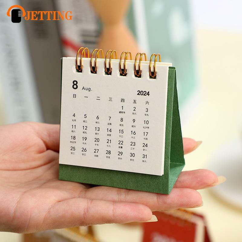 2023-2024 Mini-kalendarz biurkowy biurkowy stojący kalendarz z klapką do planowania codziennego harmonogramu biurowych przyborów szkolnych
